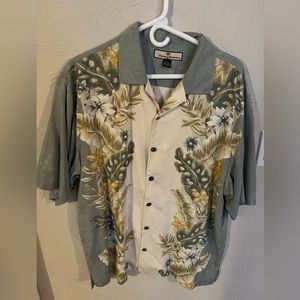 Tommy Bahama mens silk floral shirt, size large